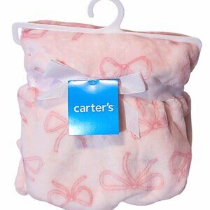 Carter's Nojo Bow Pink Security Lovey Blanket 30" X 40" New